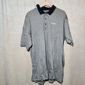 Men’s Greg Norman ML75 Golf Polo Shirt Black Striped Pala Mesa Resort